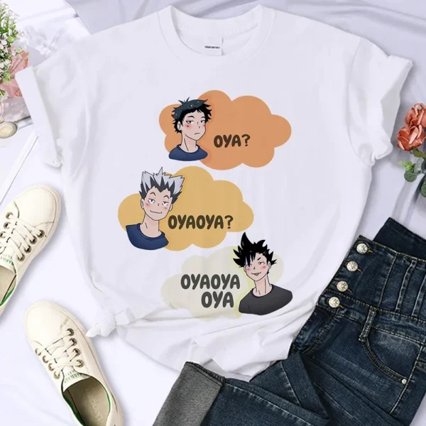 Japanese Anime Haikyuu T-shirt Women Top Harajuku Japan Style T Shirt Unisex